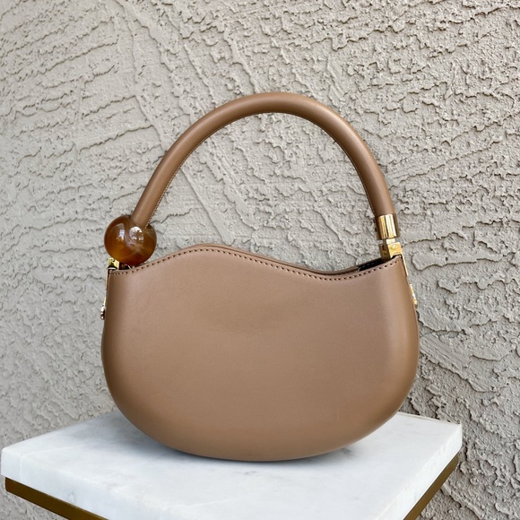 MELLIE BIANCO Tan Beige Faux Leather Marbled Pearl Crossbody Jennie Bag Handbag - Picture 11 of 15